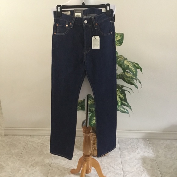 🌹3X🌹-HP-LEVI QUALITY ORIGINAL BUTTON FLY BLUE JEANS/CLASSIC STRAIGHT LEG/W27-28L - Picture 6 of 12